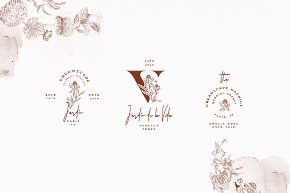 Logos Bundle. Modern Flora. in Logo Templates - product preview 1