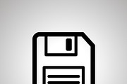 Floppy-disk retro save symbol