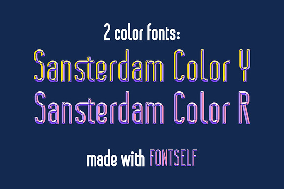 Sansterdam Color Font in Colorful Fonts - product preview 2
