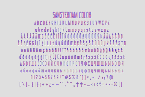 Sansterdam Color Font in Colorful Fonts - product preview 3