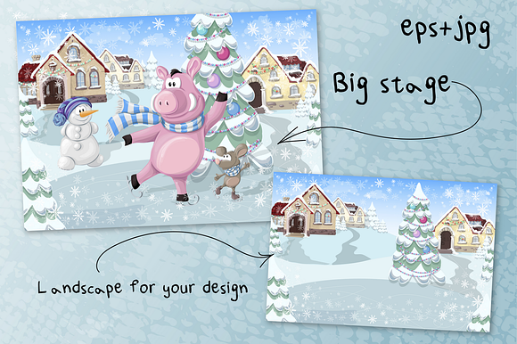 Christmas Walk in House Icons - product preview 1