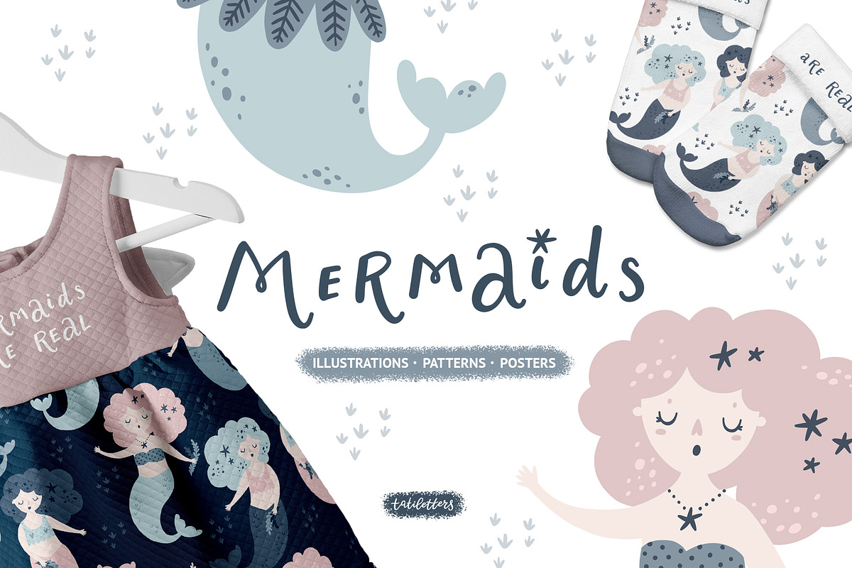 Mermaids Prints & Patterns in Illustrations - product preview 8