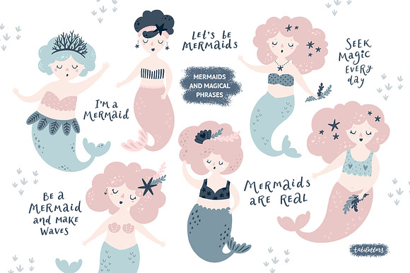 Mermaids Prints & Patterns in Illustrations - product preview 2