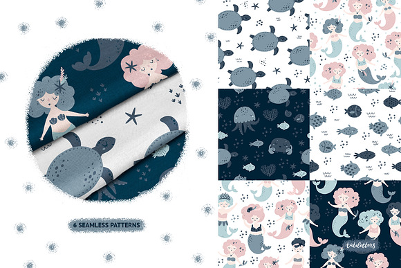Mermaids Prints & Patterns in Illustrations - product preview 4