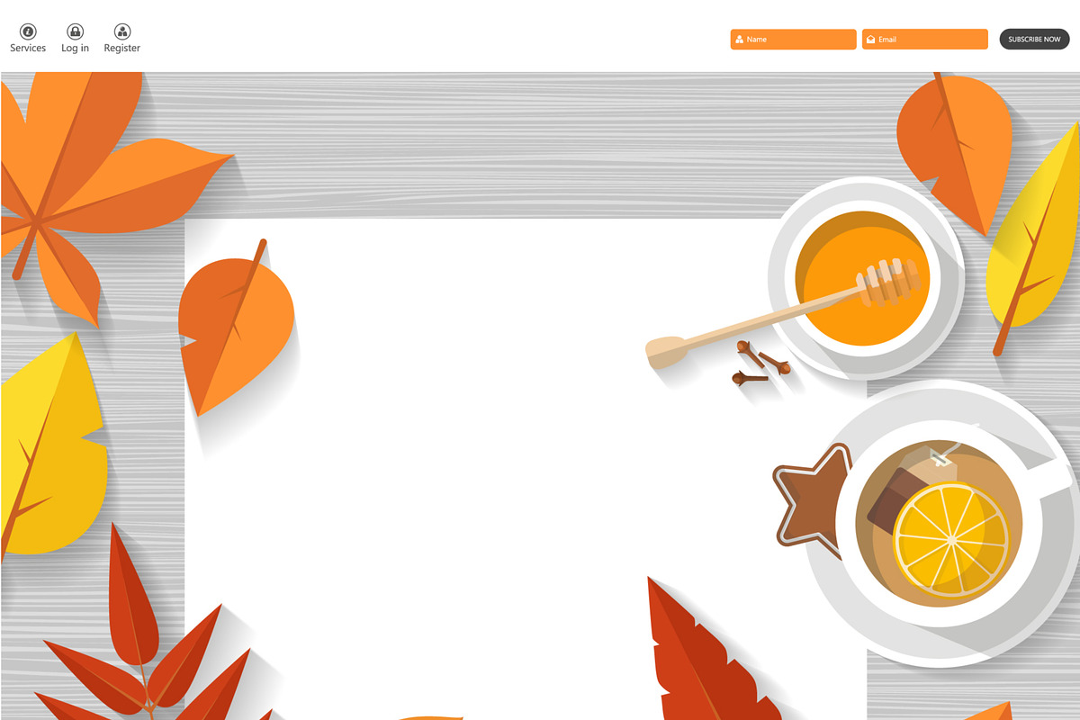Autumn one page website template  in Illustrations - product preview 8