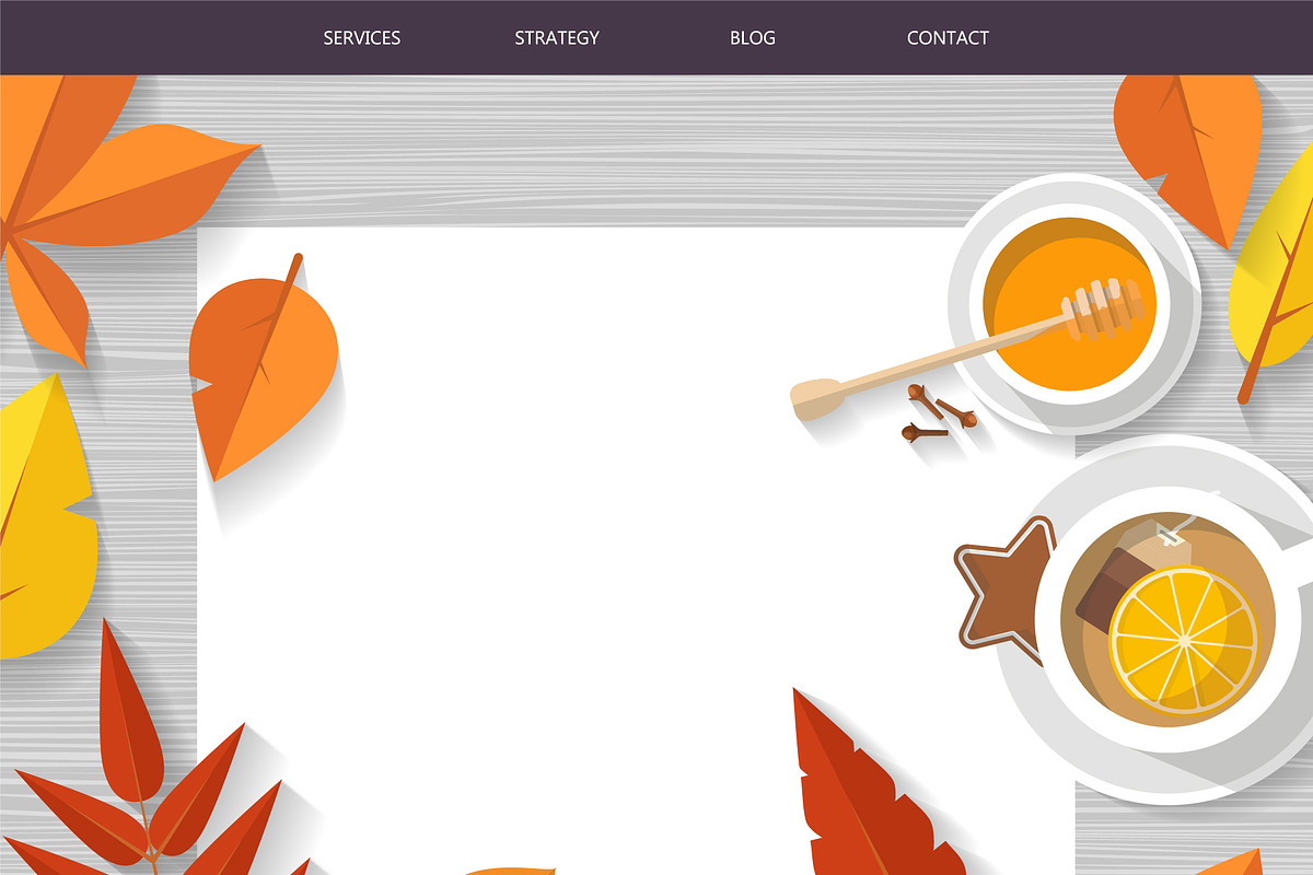 Autumn one page website template  in Illustrations - product preview 8