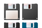 Realistic detailed floppy-disks