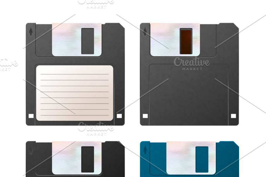 Realistic detailed floppy-disks in Objects - product preview 8