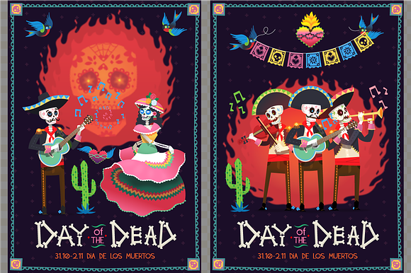 Day of the dead 2 in Illustrations - product preview 1