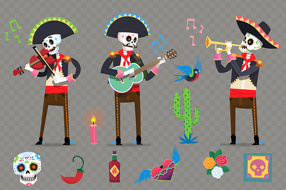 Day of the dead 2 in Illustrations - product preview 3