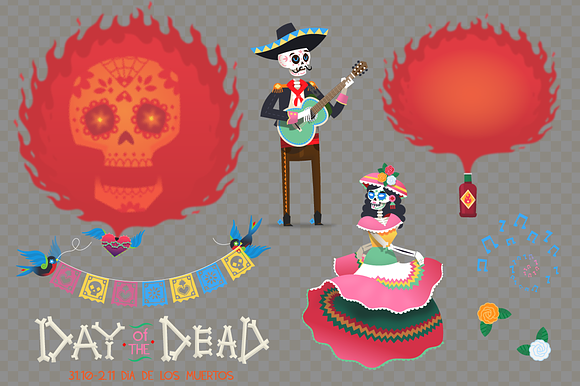 Day of the dead 2 in Illustrations - product preview 4