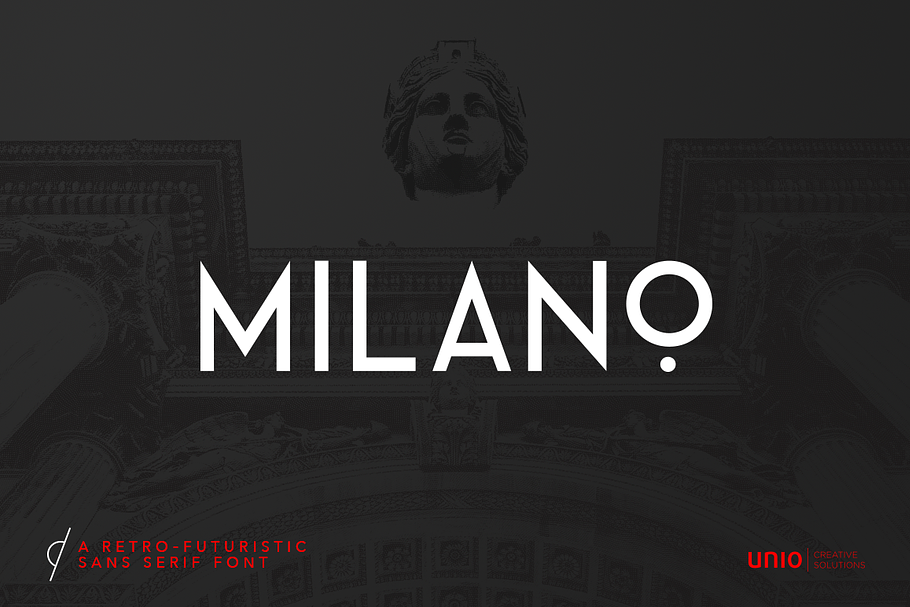 Milano - RetroFuturistic Sans in Display Fonts - product preview 8