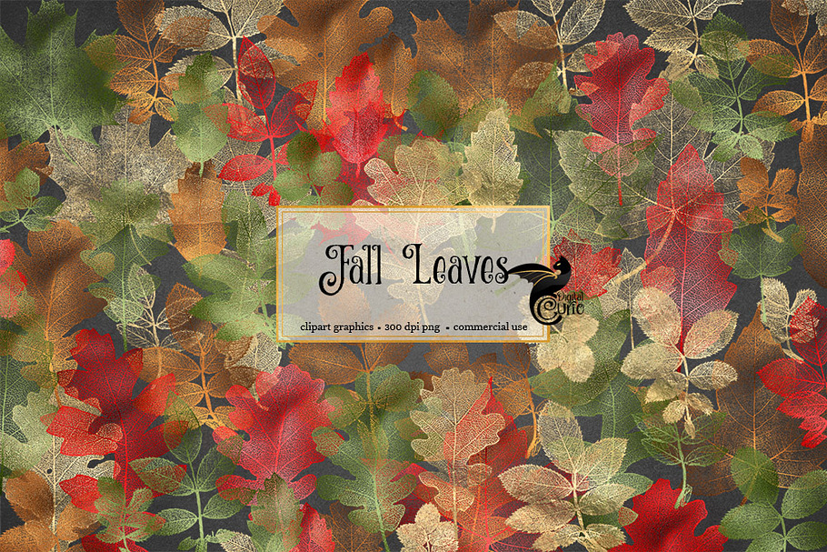 Fall Leaves Clipart in Illustrations - product preview 8