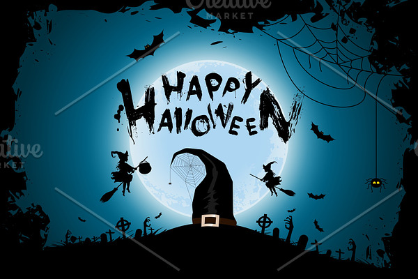 Halloween Funny Background with
