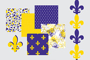 Fleur de Lis and Dots Patterns
