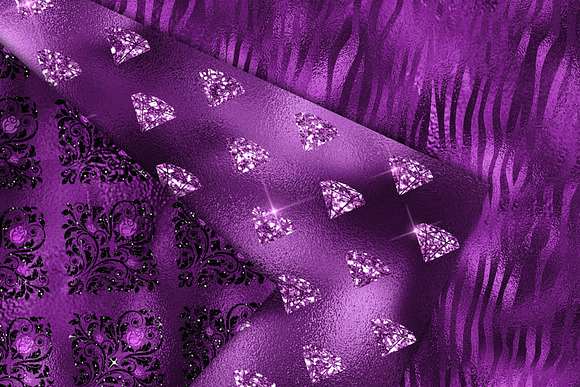 Violet Glam Digital Paper in Textures - product preview 1