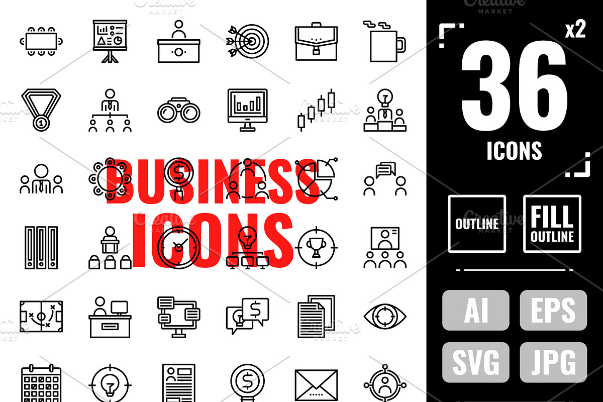 Business icons in Business Icons - product preview 8
