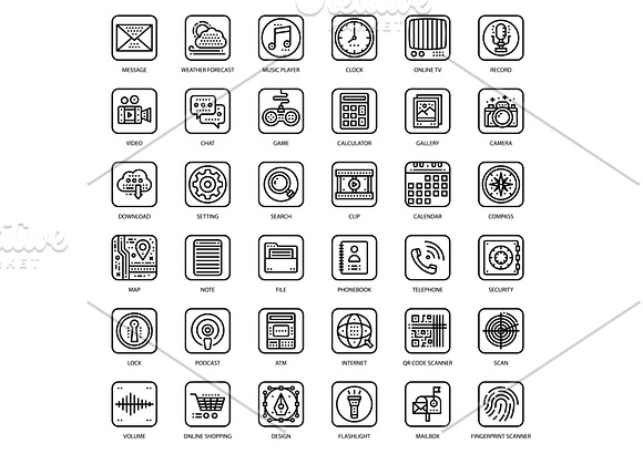 Mobile Application icons in Movie Icons - product preview 2