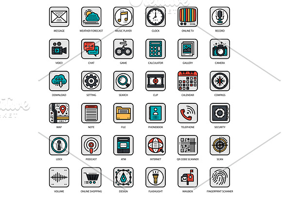 Mobile Application icons in Movie Icons - product preview 3