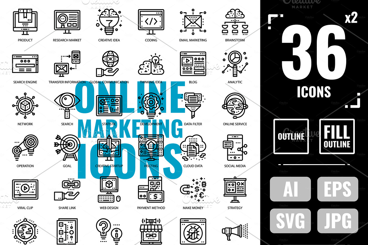Online Marketing icons in Marketing Icons - product preview 8