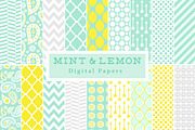 Mint & Lemon Backgrounds