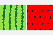 Watermelon seamless pattern set