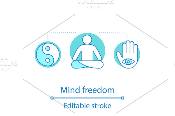 Mind freedom concept icon