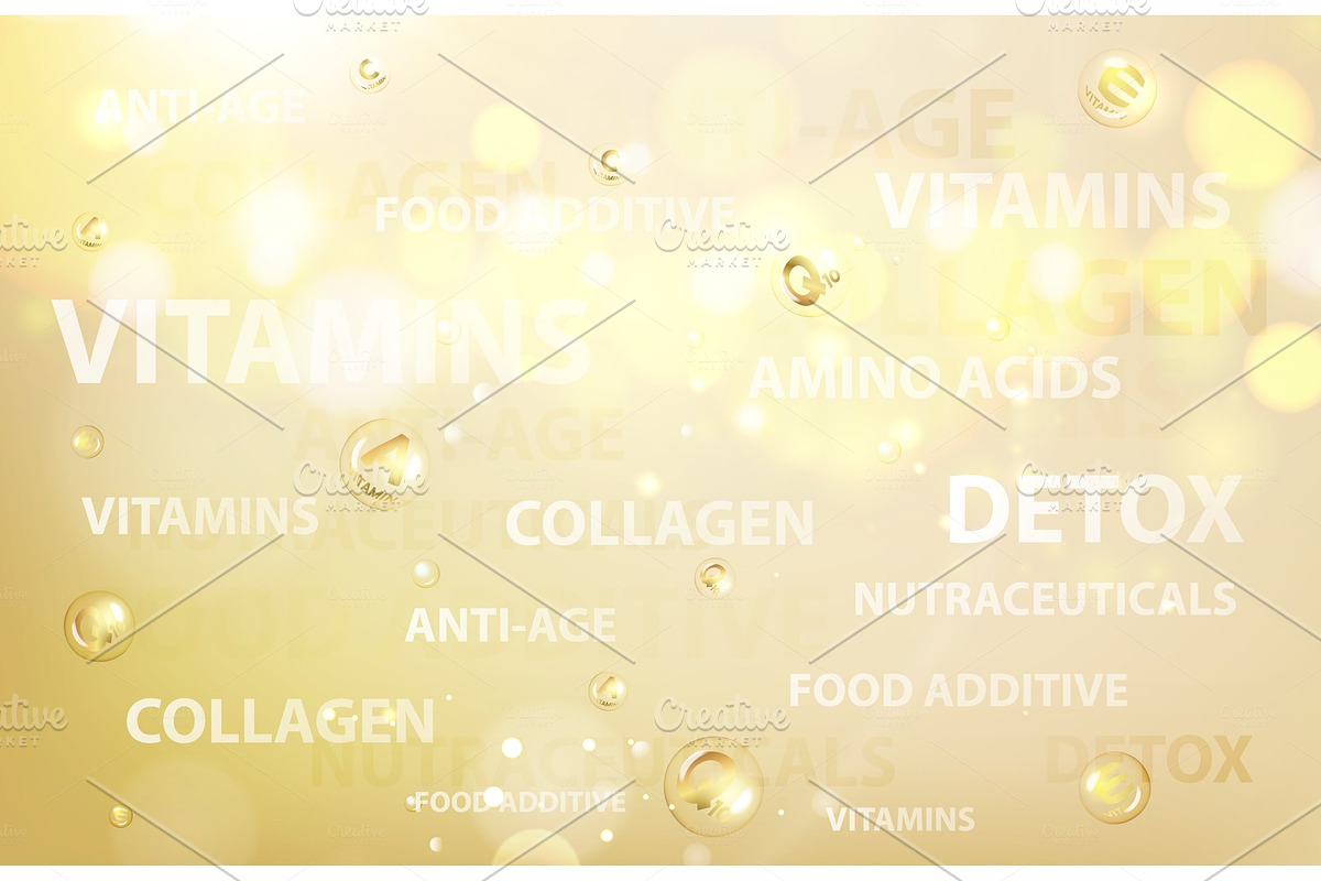 Regenerate cream and Vitamin Label in Illustrations - product preview 8