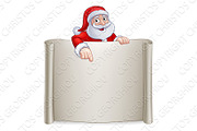 Christmas Santa Claus Cartoon Sign