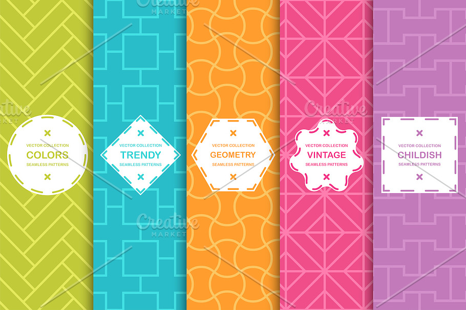 Bright seamless symmetric patterns in Patterns - product preview 8