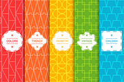 Vector colorful geometric patterns
