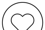 Heart stroke icon, logo illustration