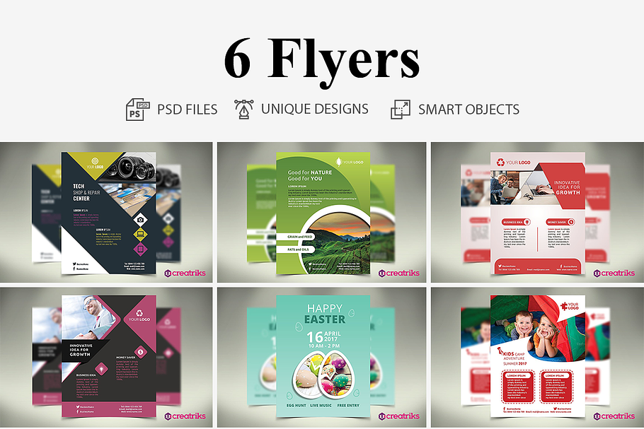 MultiPurpose Flyers - 6 Templates in Flyer Templates - product preview 8