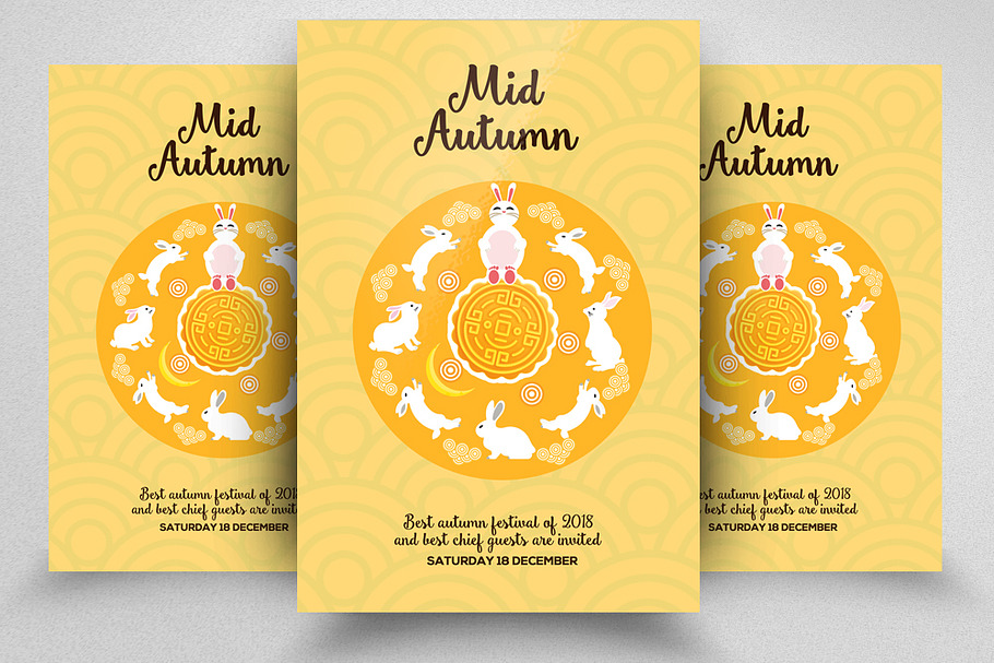 Mid Autumn Flyer Templates Vol:17
