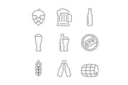 Simple icons beer set