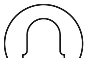 Bell stroke icon, logo illustration