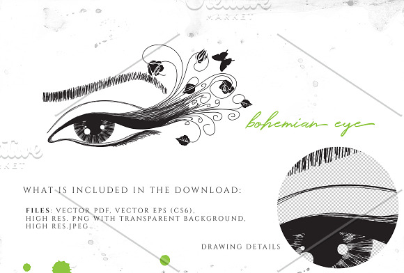 Bohemian Eye Illustration in Illustrations - product preview 1