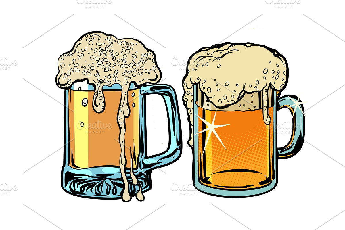 Beer foam isolate on white in Illustrations - product preview 8