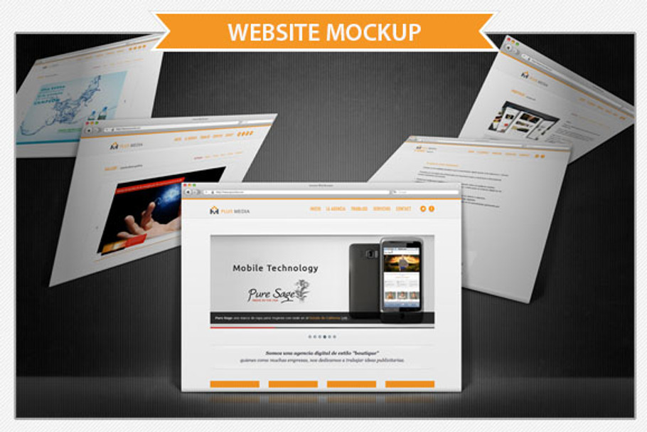 Website Mockup in Mobile & Web Mockups - product preview 8