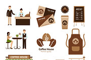 Coffee house icons set