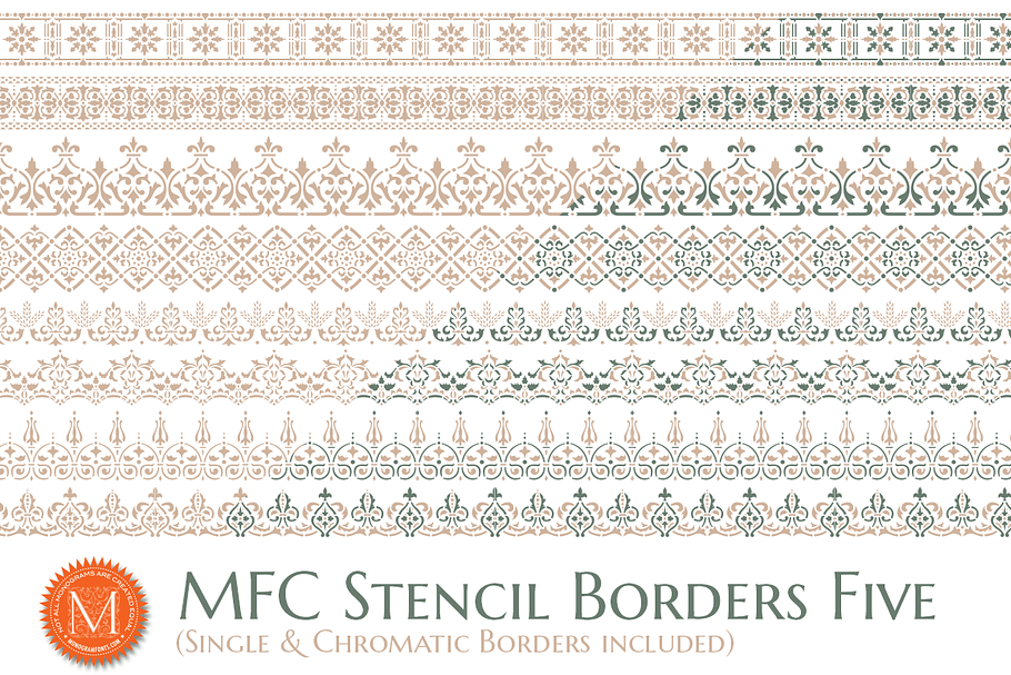 MFC Stencil Borders Five in Display Fonts - product preview 8