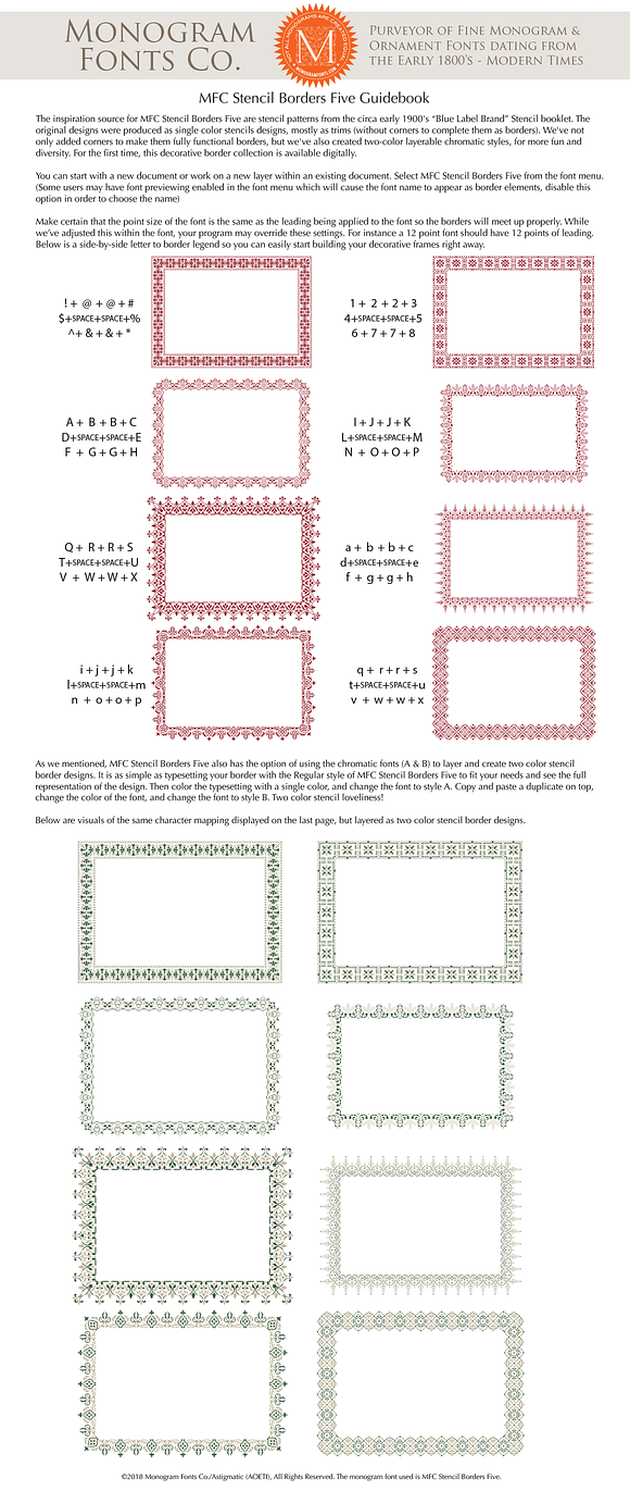 MFC Stencil Borders Five in Display Fonts - product preview 5