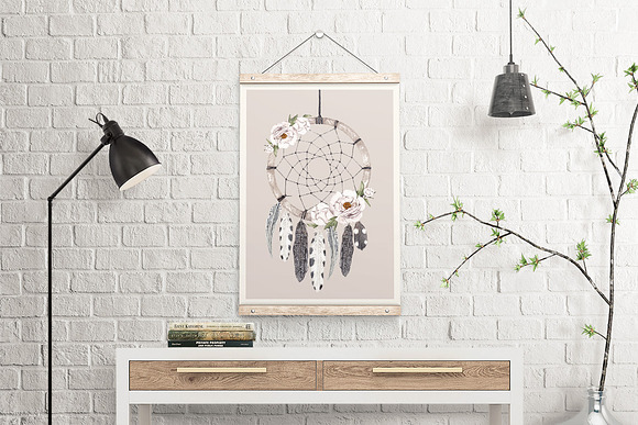 DREAMCATCHERS watercolor set in Illustrations - product preview 5