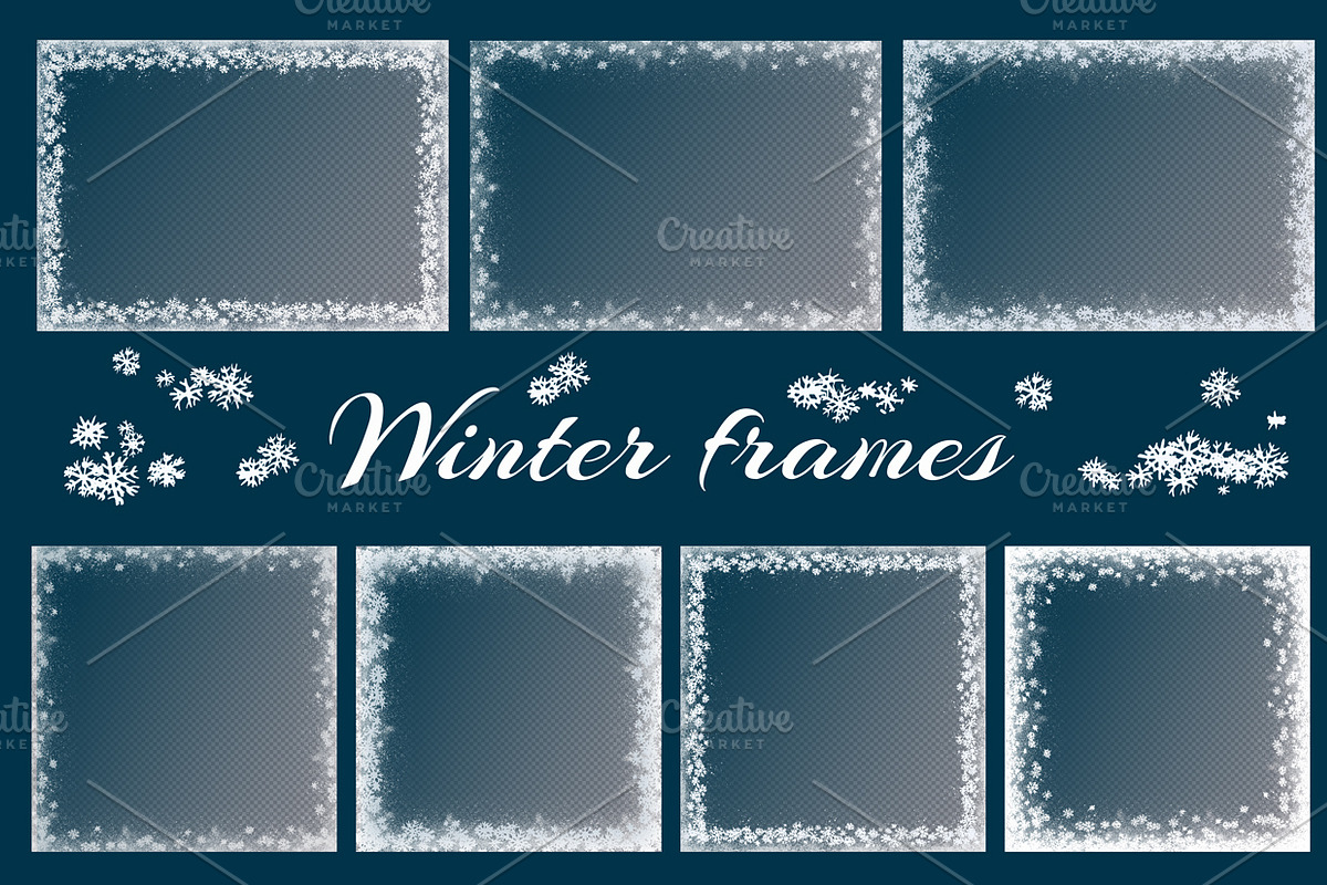 Winter frames in Illustrations - product preview 8