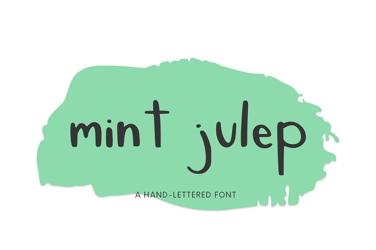 Mint Julep, A Hand-Lettered Font in Sans-Serif Fonts - product preview 8