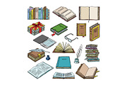 Books vector stack of textbooks and