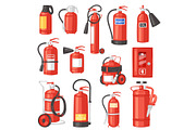 Fire extinguisher vector fire