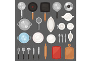 Kitchen utensil vector kitchenware