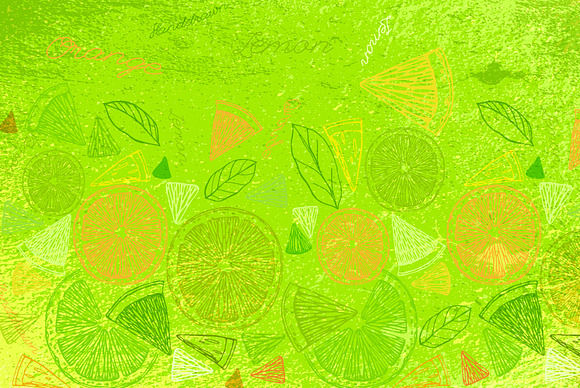 Hand Drawn Citrus Set in Illustrations - product preview 3