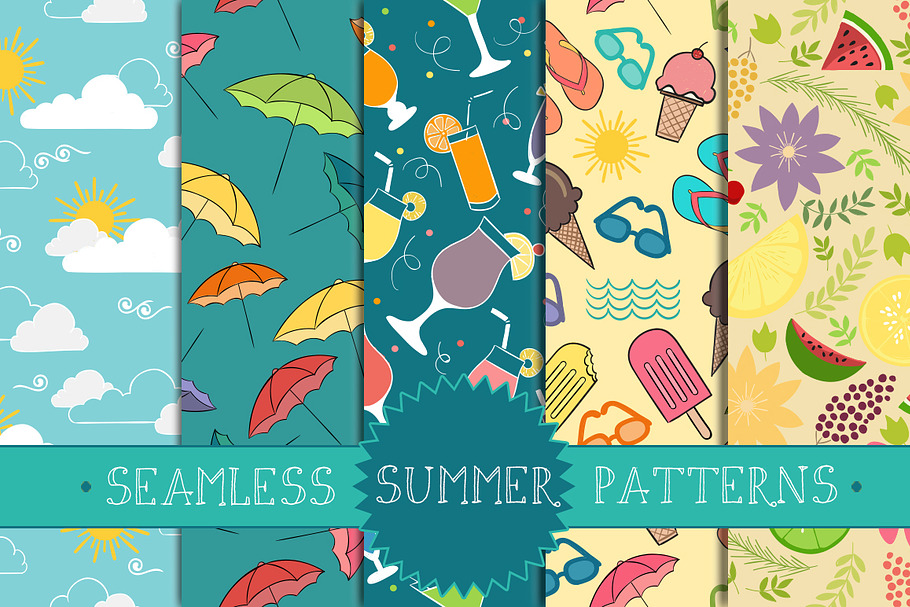 Seamless Summer Patterns Part 2 in Patterns - product preview 8